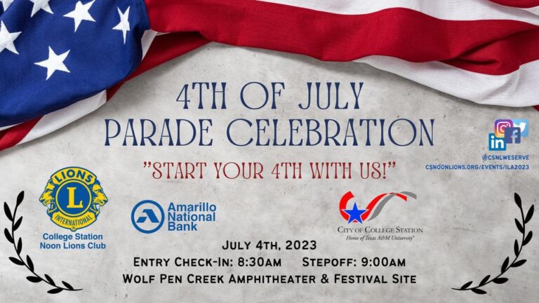 College Station Noon Lions Club hosting inaugural 4th of July parade