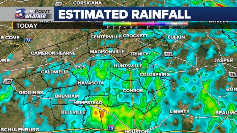 Measurable rain (finally) returned for a majority of the Brazos Valley. Here’s how much fell Thursday