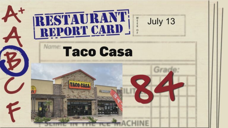 Restaurant Report Card: July 13, 2023