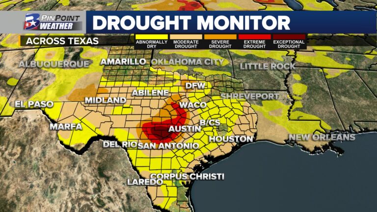 Drought continues its slow eastward expansion into the Brazos Valley