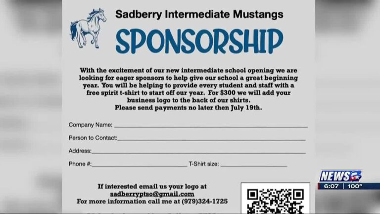 Sadberry Intermediate P-T-S-O looking for sponsors