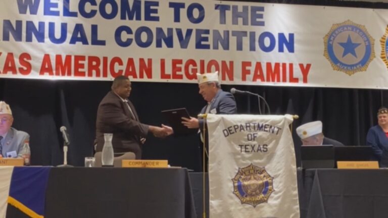 Texas American Legion Department of Texas awards KBTX Television Station of the Year award