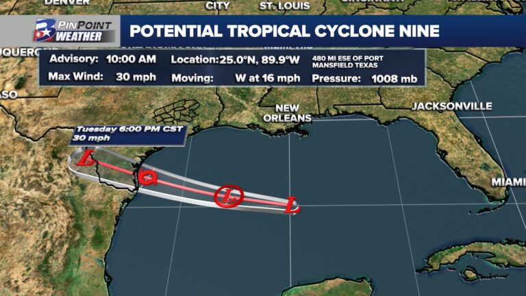 Gulf of Mexico system strengthening, poised for Texas landfall