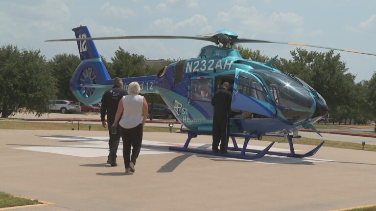 New AirMed 12 Helicopter lands at St. Joseph Health