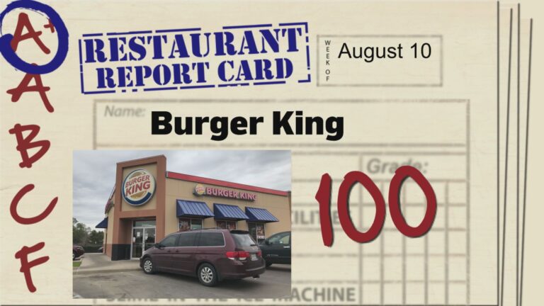 Restaurant Report Card: August 10, 2023