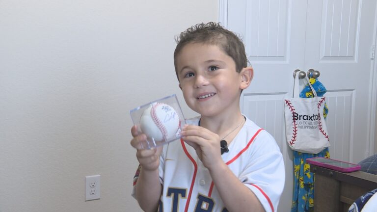 Boy battling cancer receives a surprise from a Houston Astros player