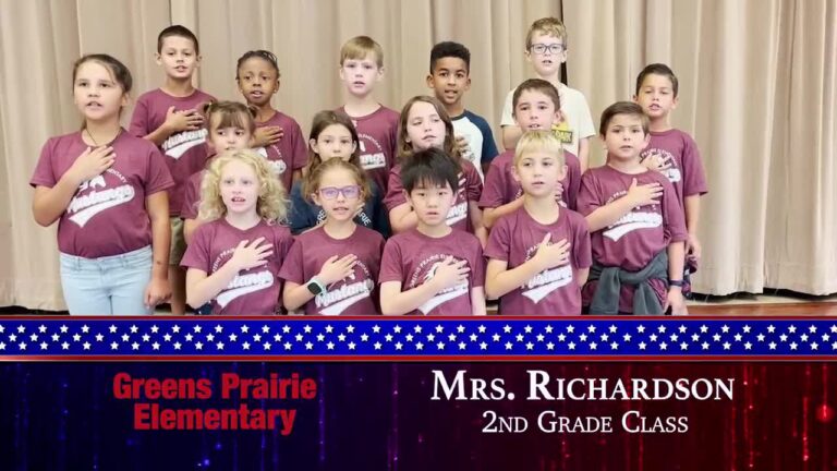 The Daily Pledge for Wednesday, October 4th comes from Mrs. Richardson’s class at Greens Prairie Elementary.