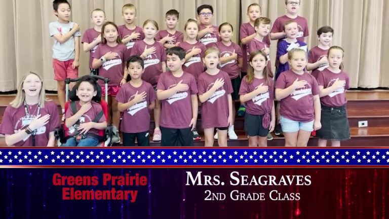 The Daily Pledge for Tuesday, October 3rd comes from Mrs. Seagraves’s class at Greens Prairie Elementary.