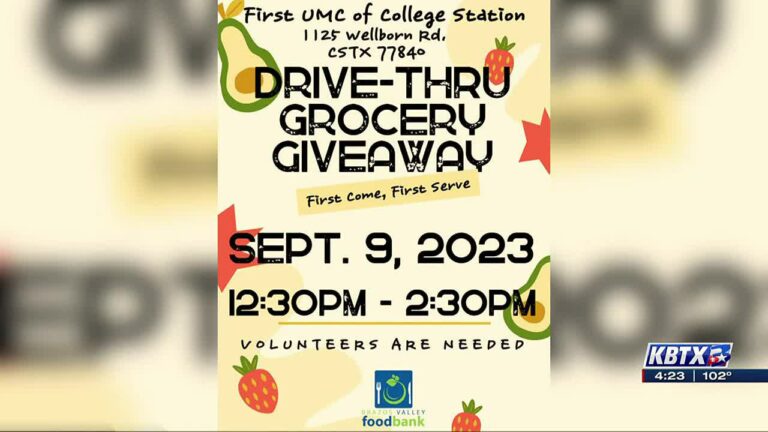 Pick up free groceries with FUMC College Station