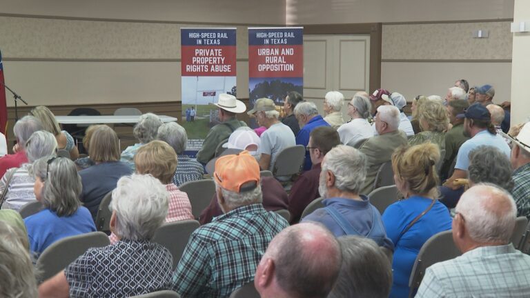 Concerned property owners pack opposition meeting in Madisonville to discuss high-speed rail project