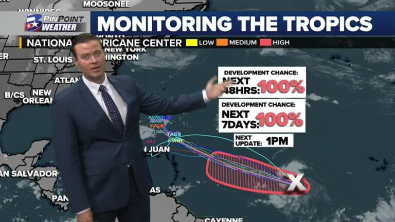 Next tropical depression likely to form Tuesday in the Open Atlantic