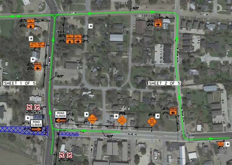 Southbound lanes of South College Avenue closed near Midtown Park