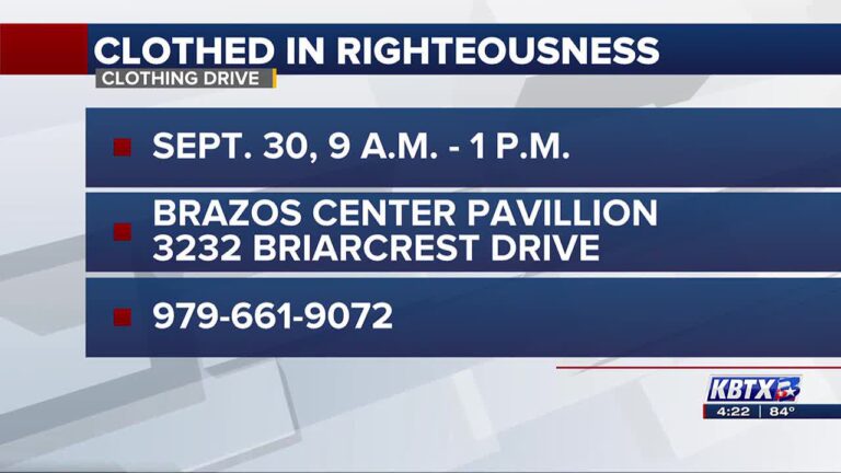 Clothed in Righteousness clothing drive is here for those in need