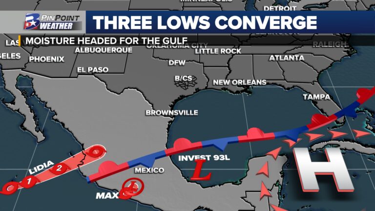 Drizzly, damp weather possible thanks to trio of tropical systems