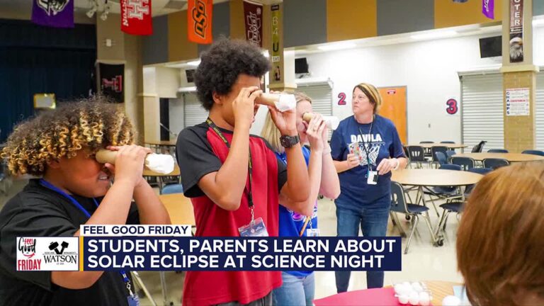 Students, parents learn about solar eclipse at Davila Middle School science night