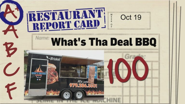 Restaurant Report Card: October 19, 2023