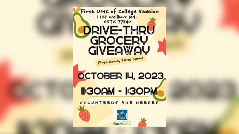 First UMC of College Station to host drive-thru grocery giveaway