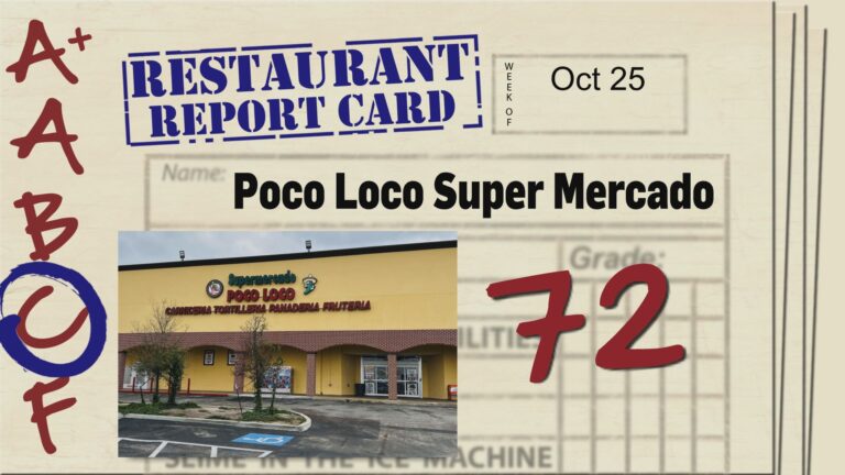 Restaurant Report Card: October 26, 2023