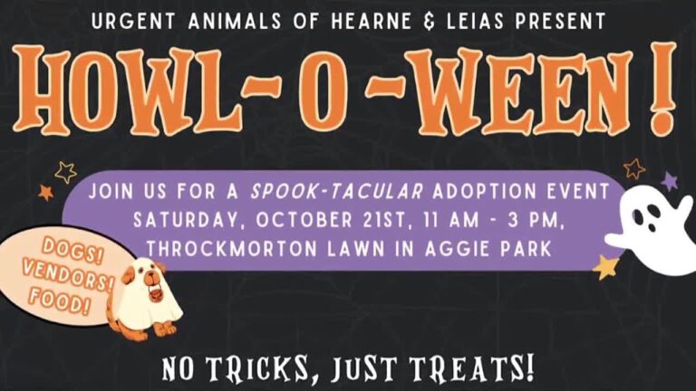 LEIAS and Urgent Animals of Hearne team up for Howl-O-Ween