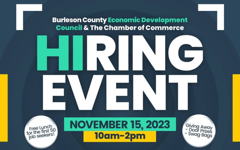 Burleson County hiring event happening Wednesday