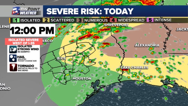 Brief window for possible severe storms Monday ahead of stout cold front