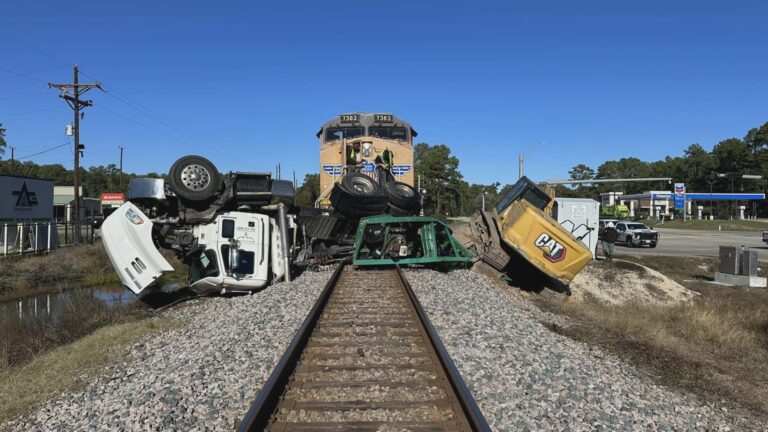 Waller County road reopened after truck gets stuck on train track