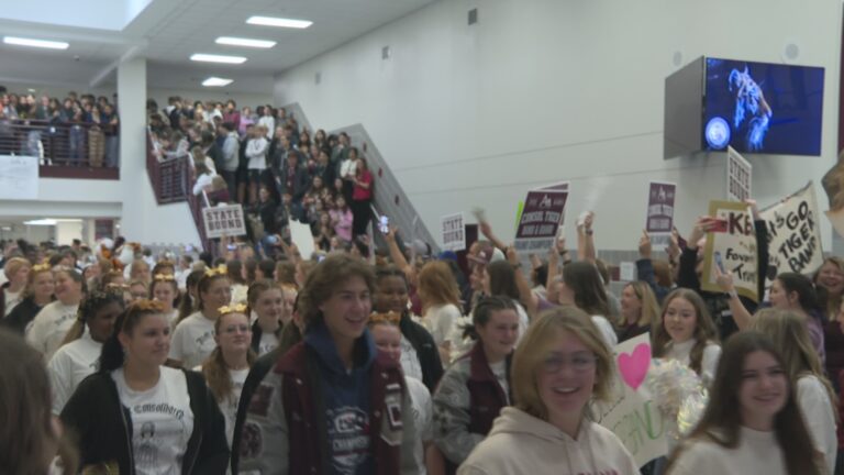 A&M Consolidated High School band, color guard competing in state contest