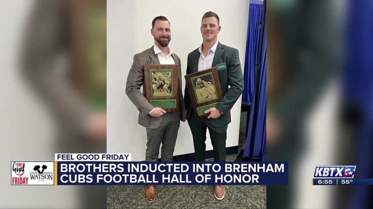 Brothers inducted into Brenham Cubs football Hall of Honor