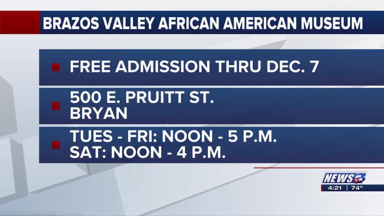 Brazos Valley African American offering free admission for limited time