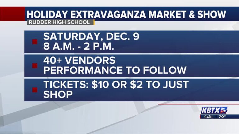 Holiday Extravaganza & Market set for Saturday at Rudder High School