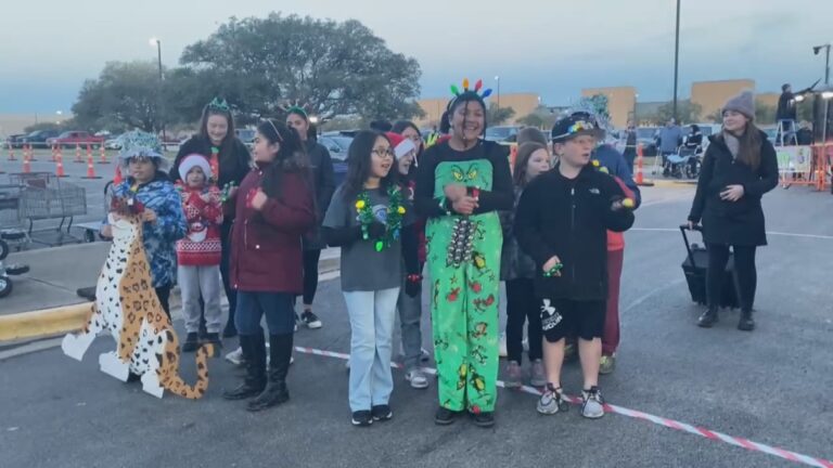 Students and staff at Bryan ISD spread holiday cheer at the Brazos Center