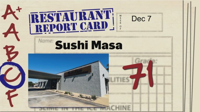 Restaurant Report Card: December 7, 2023