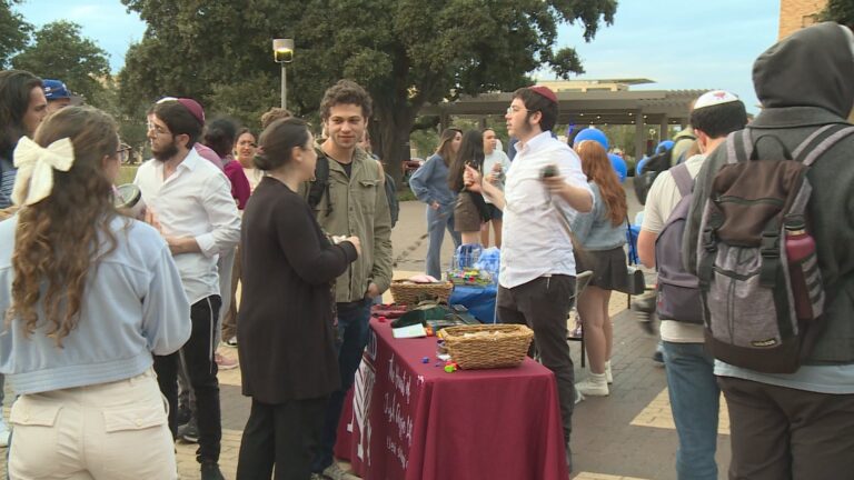 Texas A&M marked the first night of Hanukkah with the lighting of their Menorah