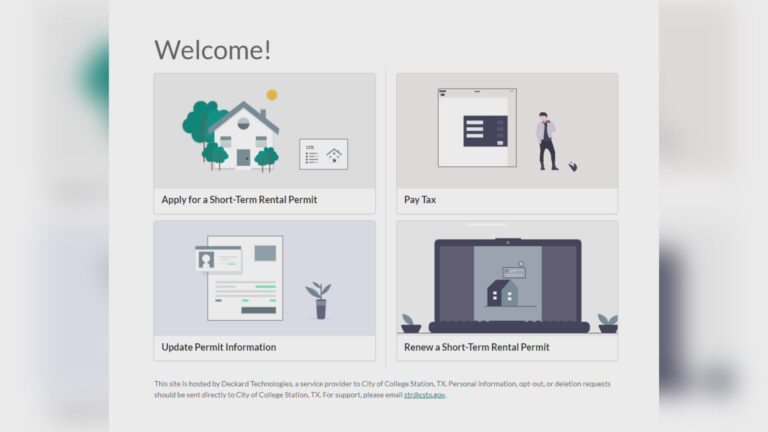 City of College Station launches short-term rental registration portal