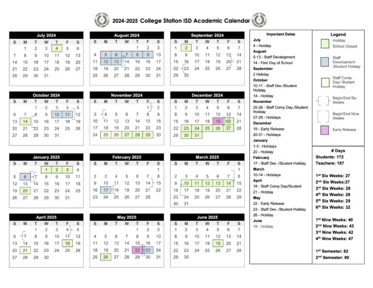 College Station ISD Board approves 2024-2025 academic calendar