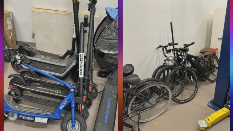 College Station police officers find bicycles and scooters during investigation