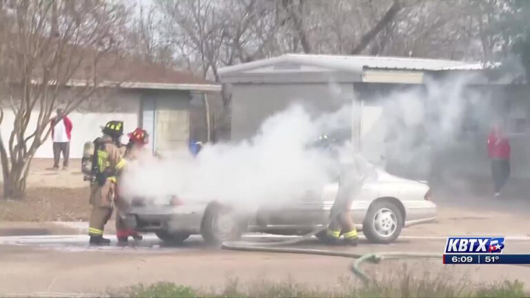 Bryan firefighters respond to car fire Tuesday