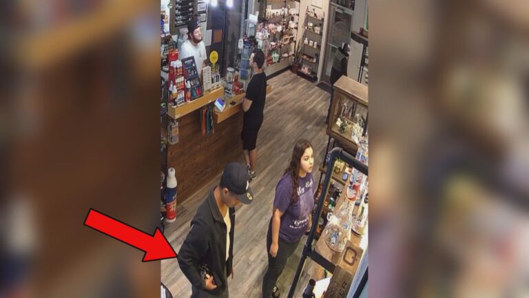 Security footage appears to show customers stealing from Elevated CBD + Smoke in College Station