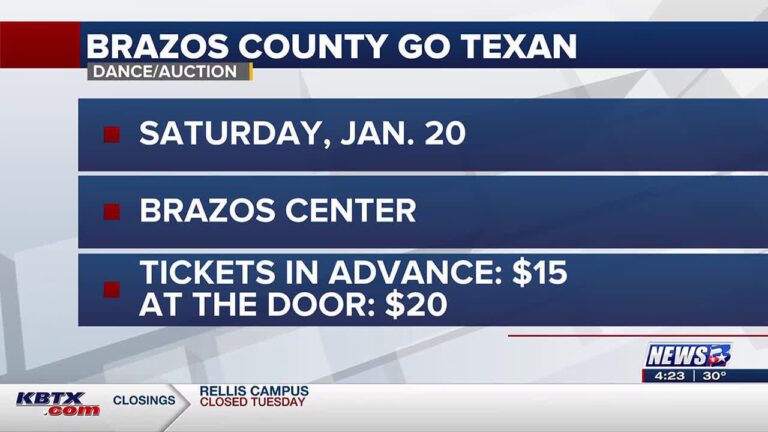 Tickets still available for Brazos County Go Texan Dance & Auction