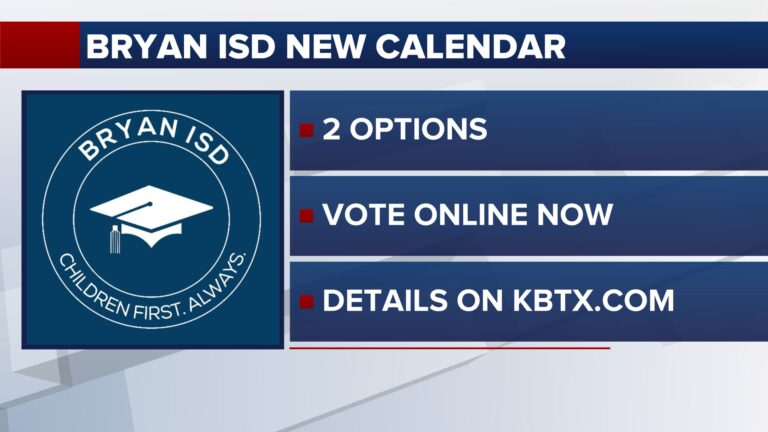 Vote now for the new Bryan ISD 2024-2025 Calendar