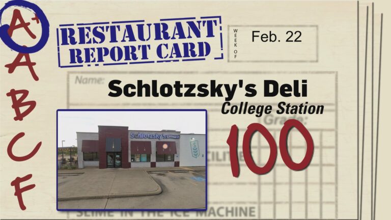 Restaurant Report Card: February 22, 2024