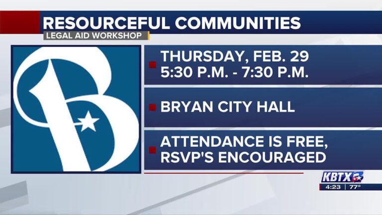 City of Bryan to host Legal Aid Workshop