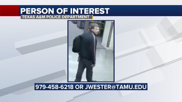 Texas A&M Police asking for help identifying person of interest