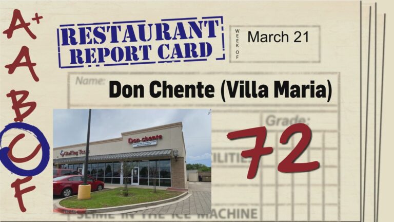 Restaurant Report Card: March 21, 2024