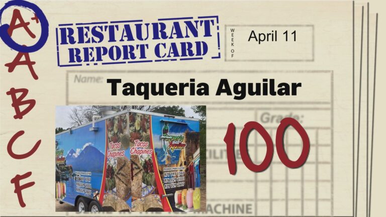 Restaurant Report Card: April 11, 2024