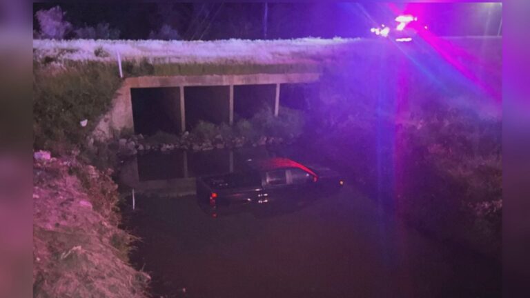 Driver arrested after driving pickup into creek in Bryan