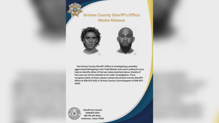 Grimes County Sheriff’s Office investigates possible kidnapping