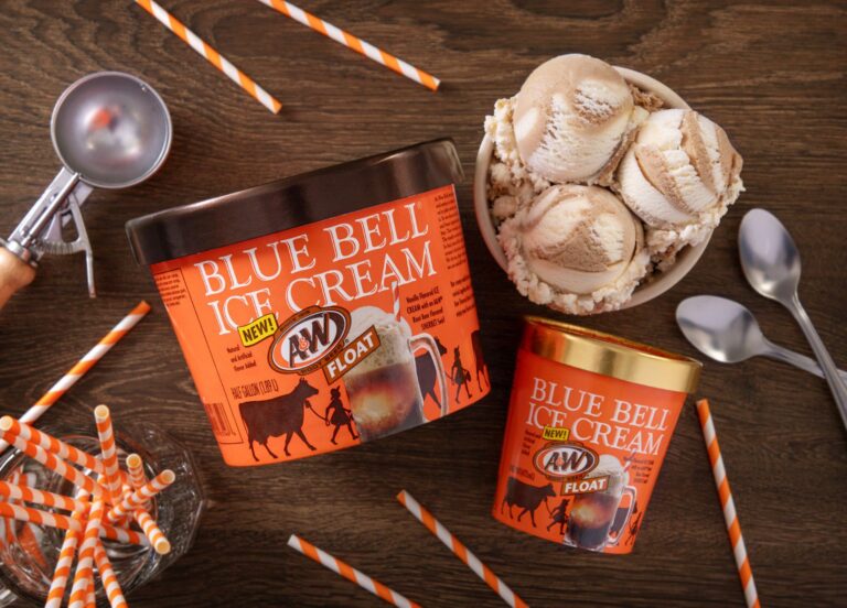 Blue Bell’s newly-released flavor is A&W Root Beer Float Ice Cream