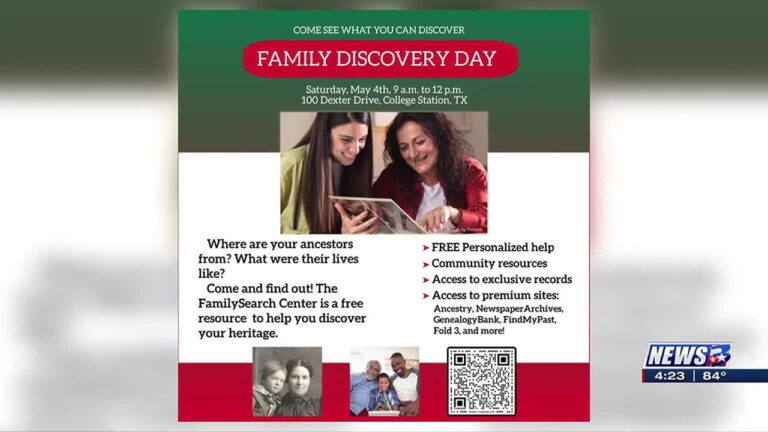 College Station FamilySearch to host Family Discovery Day