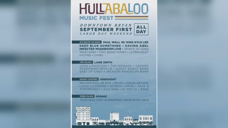 Lineup released for Hullabaloo Music Fest in Downtown Bryan